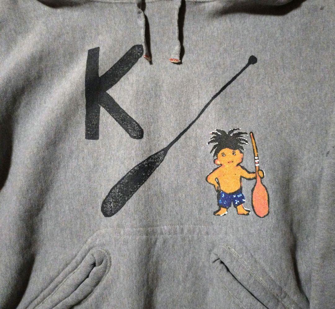 【未使用タグ付】45Rコノッキ君ベタッチプリントの908裏毛フーディ (トップ)