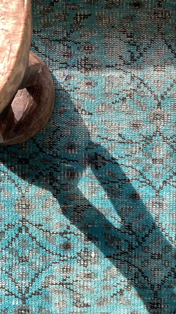 110×197 \"TEAL” ViNTAGE TURKiSH RUG