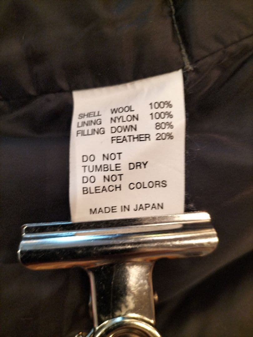 NANGA × ele × 乱痴気　ナンガ　ウールダウン　　グレー　M