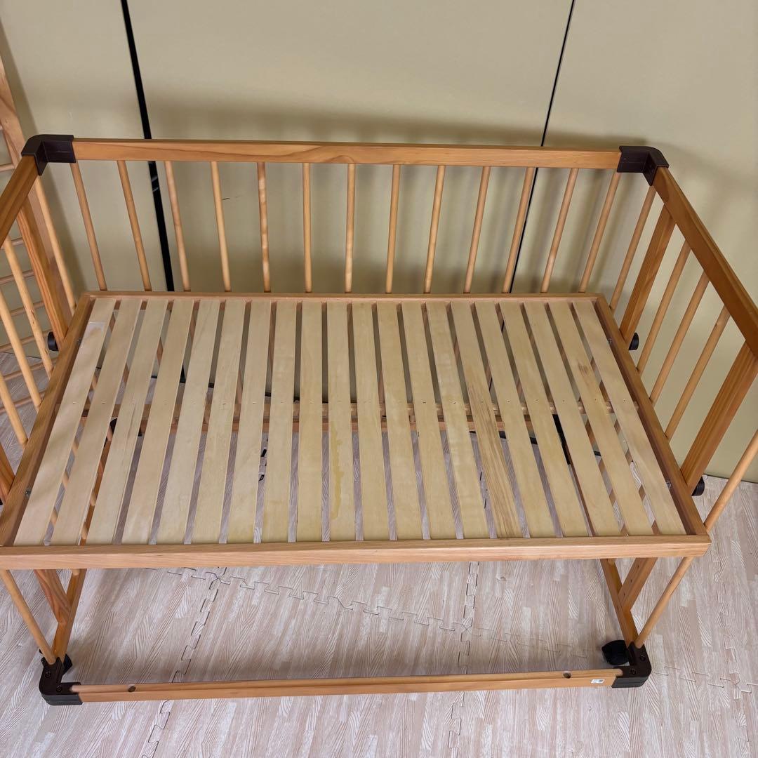 ☆除菌清掃済☆　ファルスカ　ベッドサイドベッド03　ラージ　ナチュラル　ベルト付