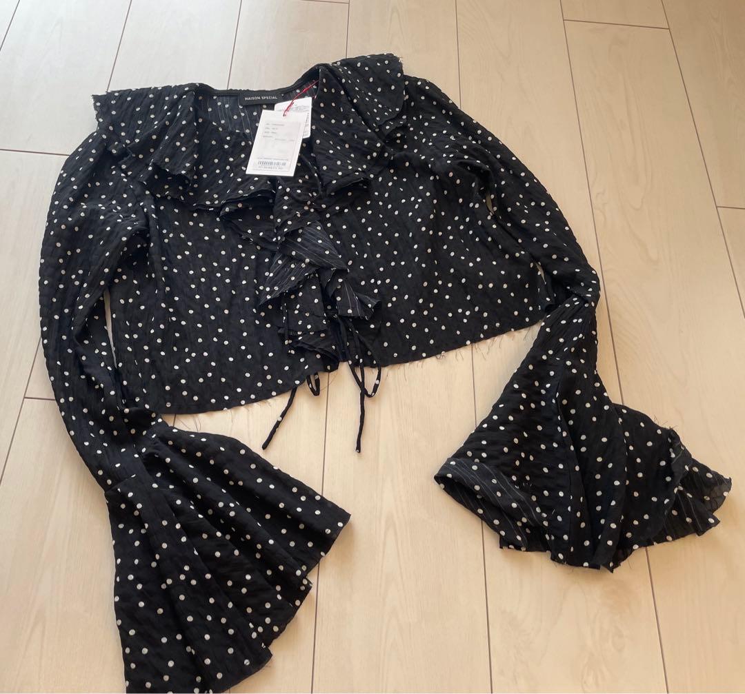 【新品未使用】メゾンスペシャル Ruffle Blouse ラッフルブラウス