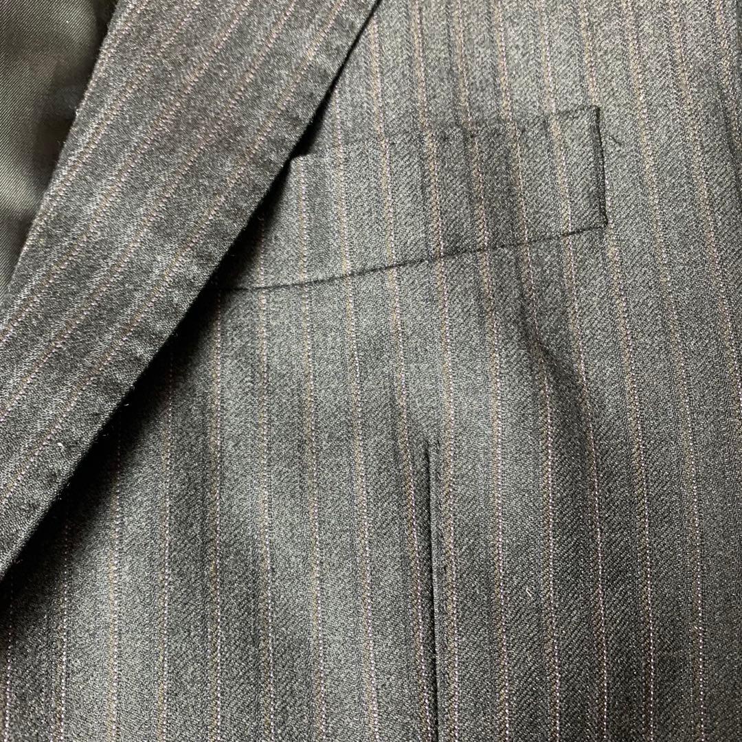 ゼニア スーツ ストライプ ダークグレー A4 エルメネジルドゼニア