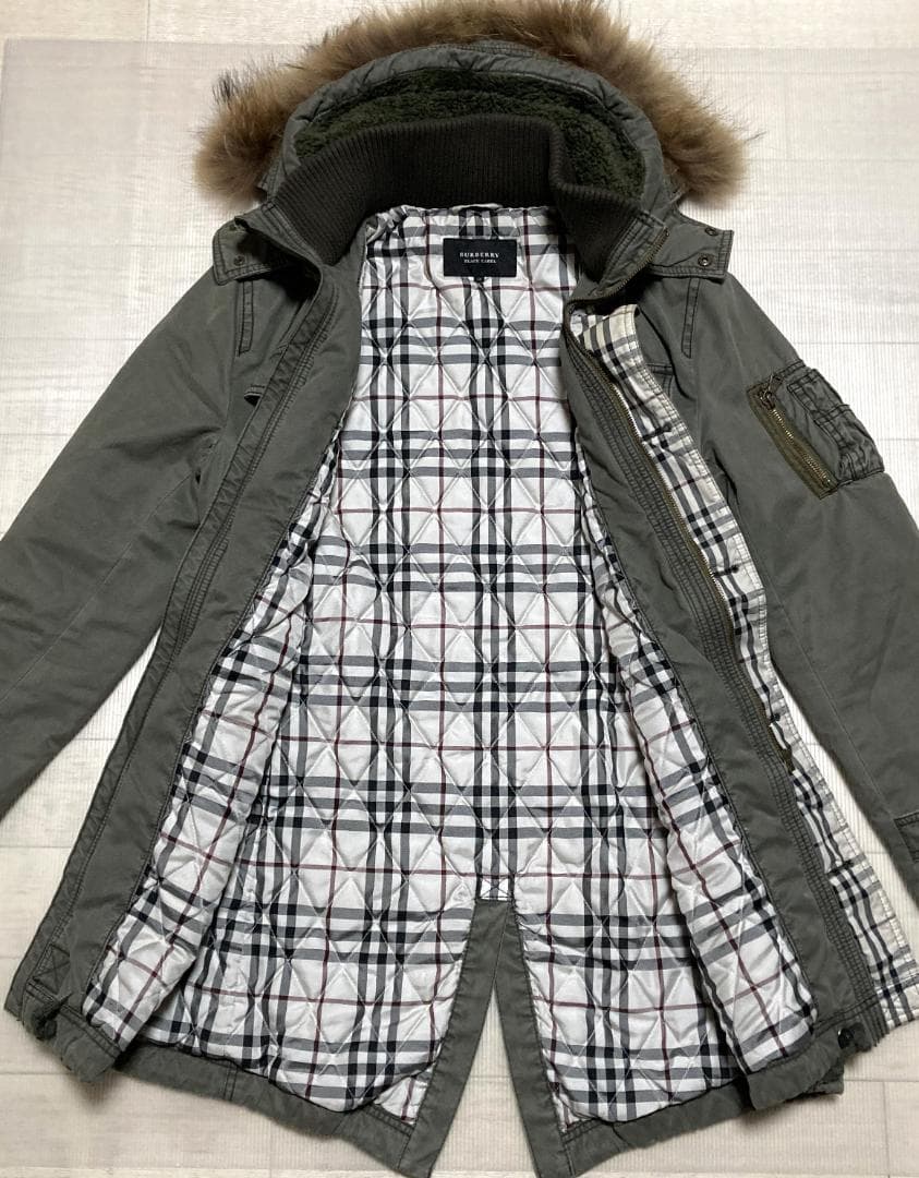 BURBERRY　BLACK LABEL　ミリタリージャケット　Mサイズ　カーキ