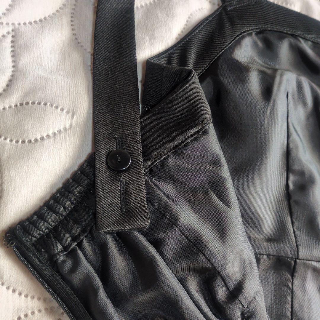 プロポーションボディドレッシング　ツイードロングジャンスカ　グレー×ブラック