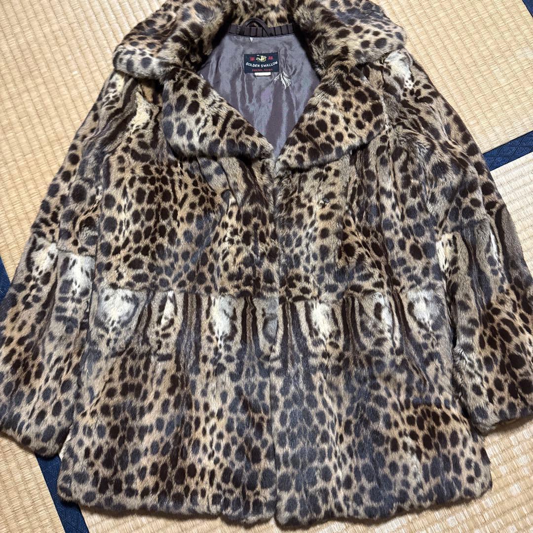 ヒョウ柄　ファーコート