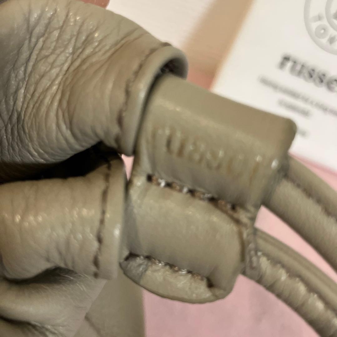 ☆☆お値下げ☆☆ラシット レザー巾着4WAYショルダーバッグ グレージュ