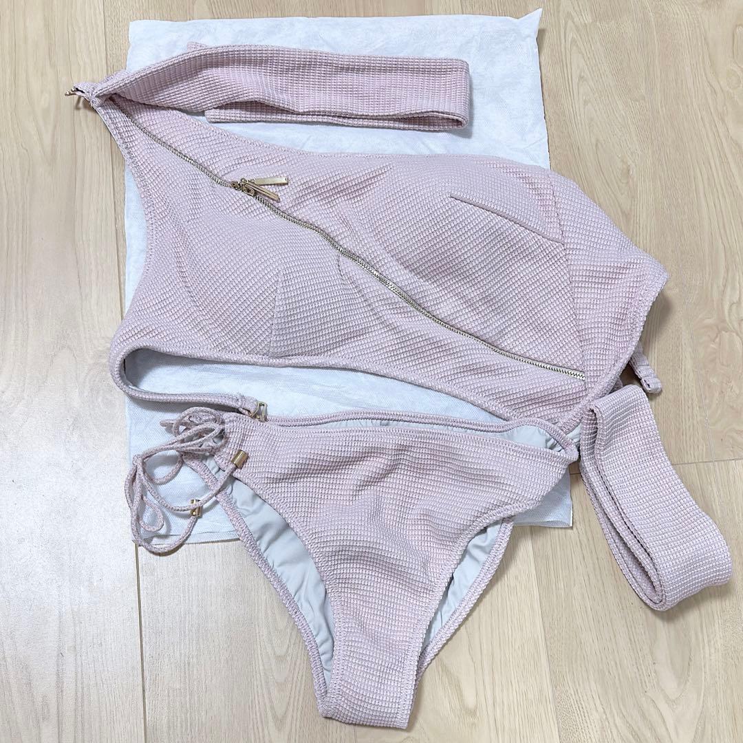 値下げ♡ローブドフルール Waffle weave zip swim wear