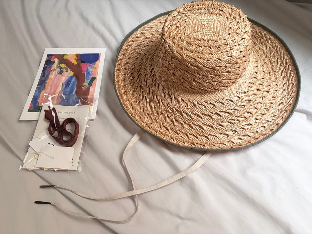 週末限定値下げ 新品：chisaki： Lein パオ素材 シルクリボン ハット