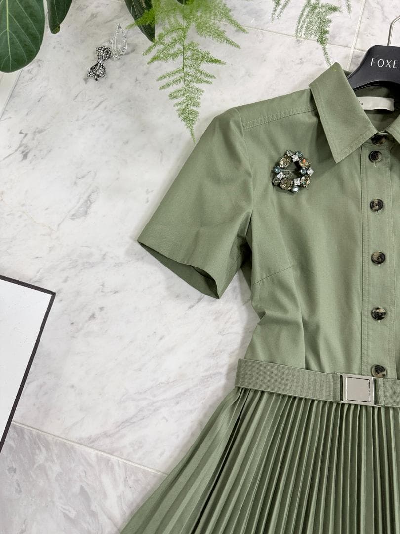 未使用★TORY BURCH ポプリンプリーツシャツドレス 2