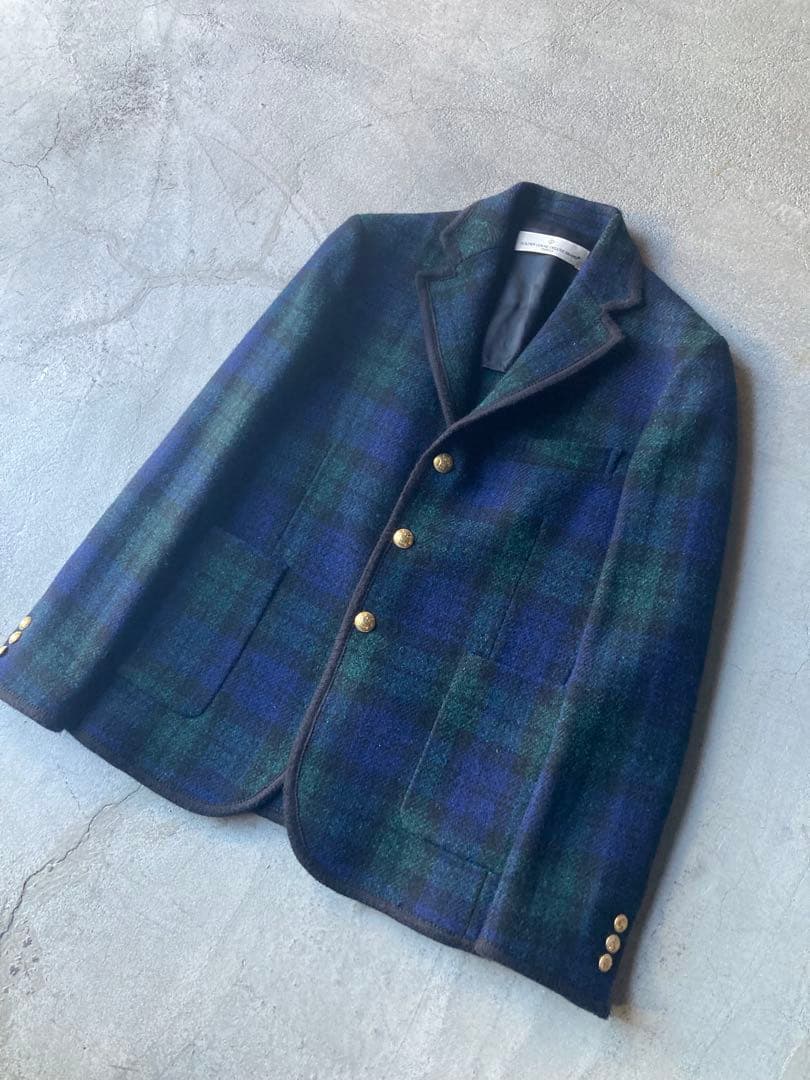 【美品】GOLDEN  チェックテーラードジャケット イタリア製 S