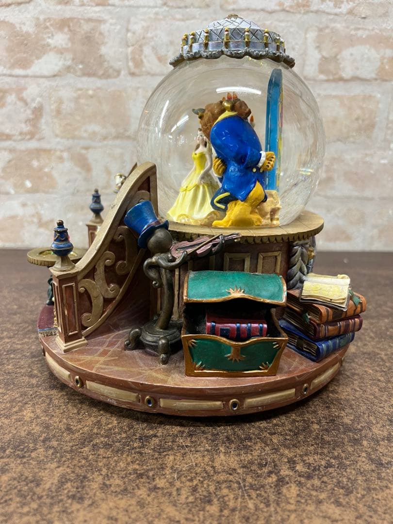 B3【used】美女と野獣 スノードーム オルゴール ヴィンテージ