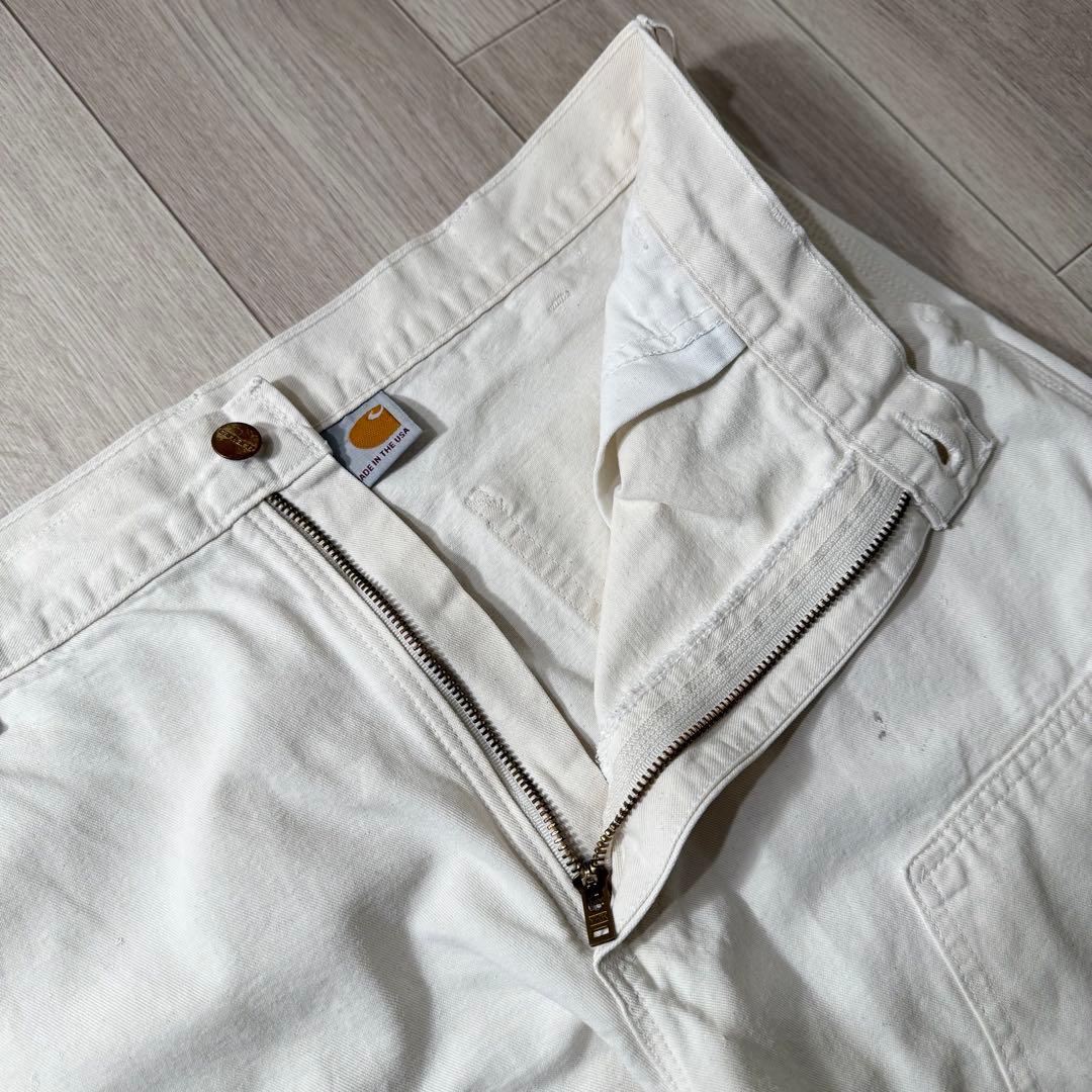 USA製！カーハート ダブルニー ダックパンツ 生成り ナチュラル W36