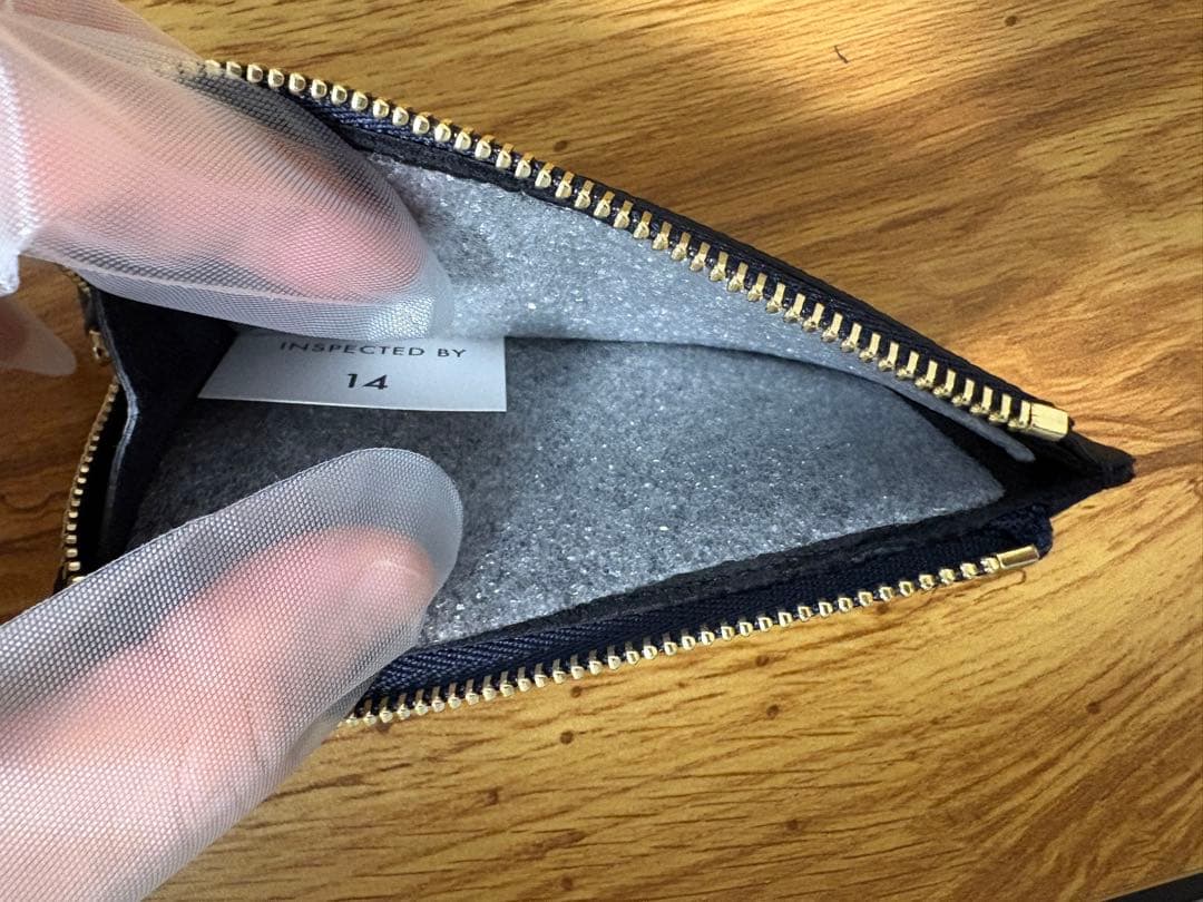 【新品未使用】スマイソン Smythson ケース ネイビー 本革