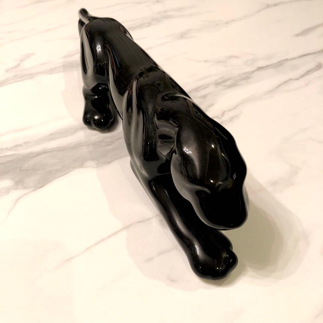 ブラックパンサー 陶器　置物　ミッドセンチュリー　ヴィンテージ