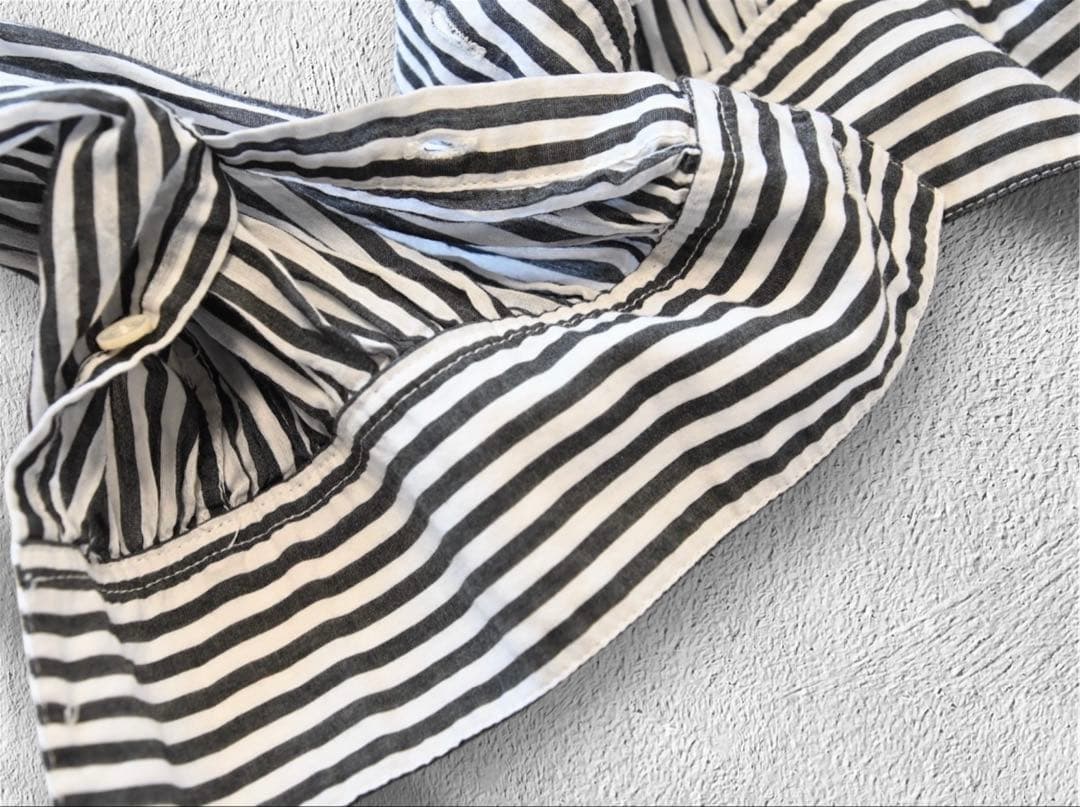 【未使用級】スピックアンドスパン コットン シルク ギャザー シャツ シルク