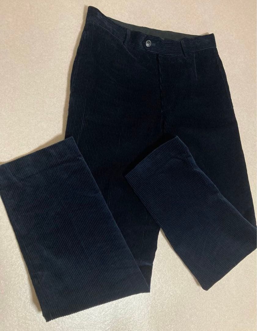 極美品 スティーブンアラン USA製 太畝 コーデュロイパンツ ブラックネイビー