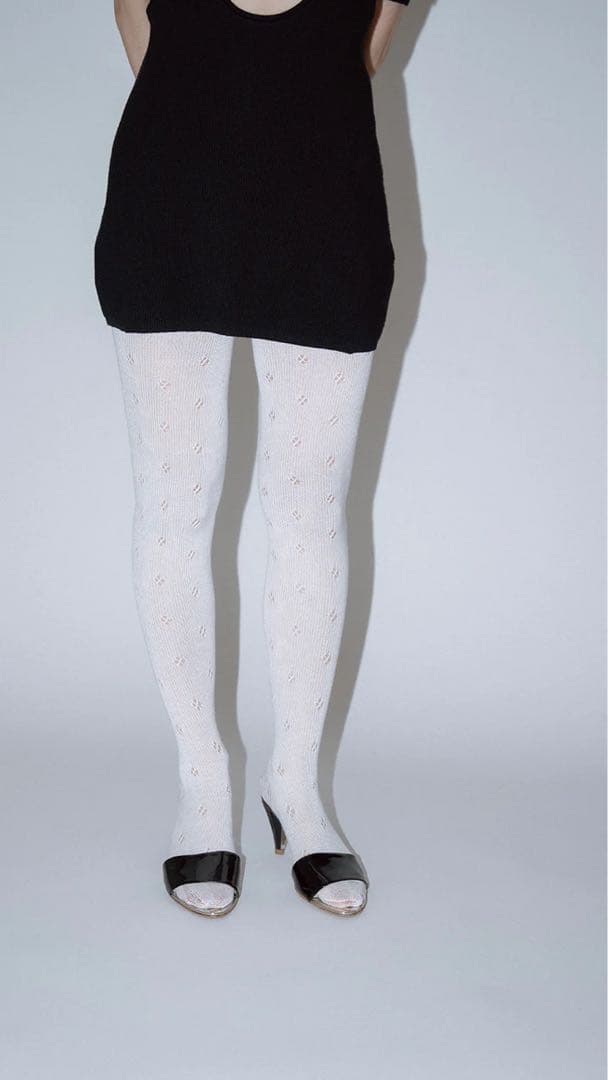 レッグウェア pan flower basque tights
