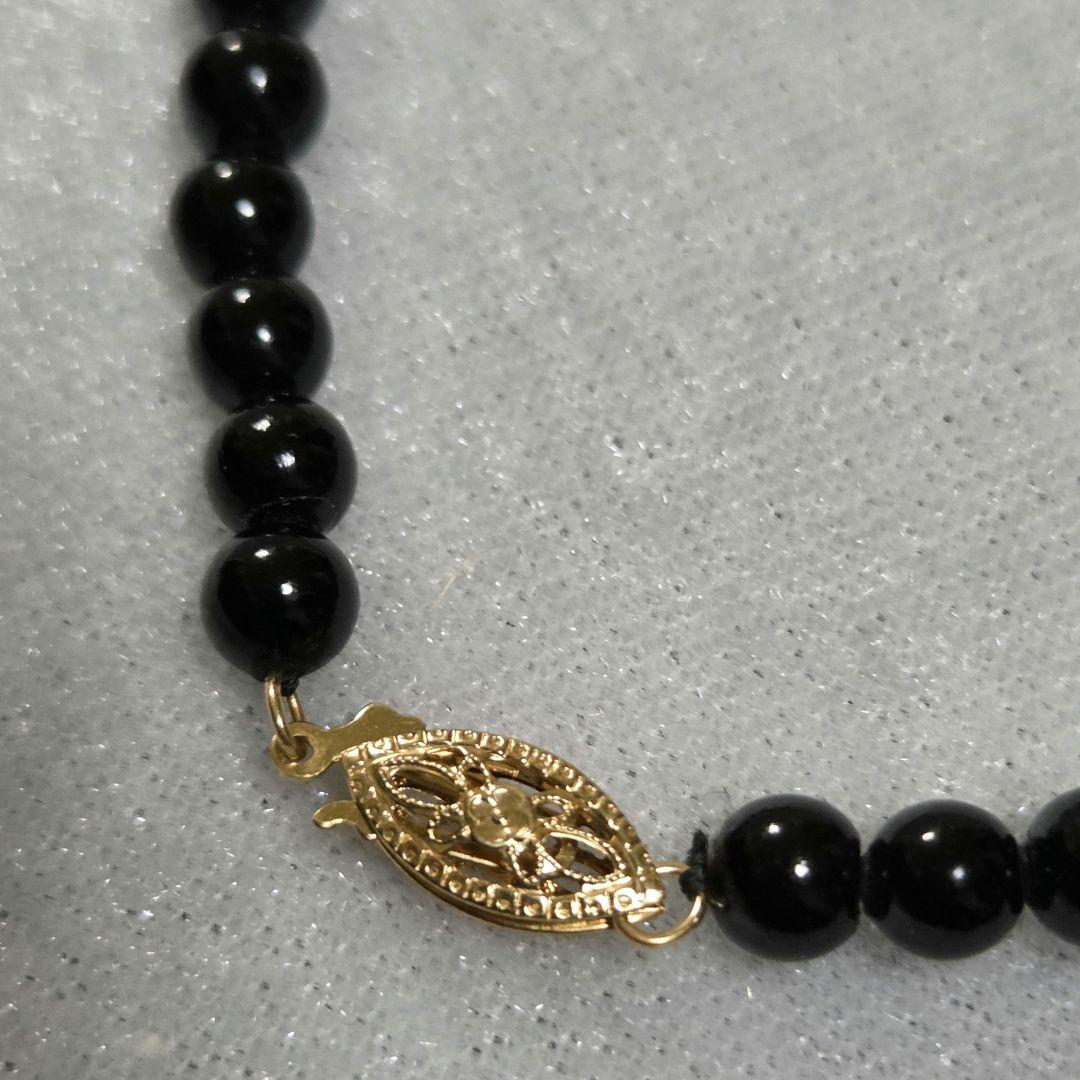 【美品】K14×オニキスネックレス ジュエリー