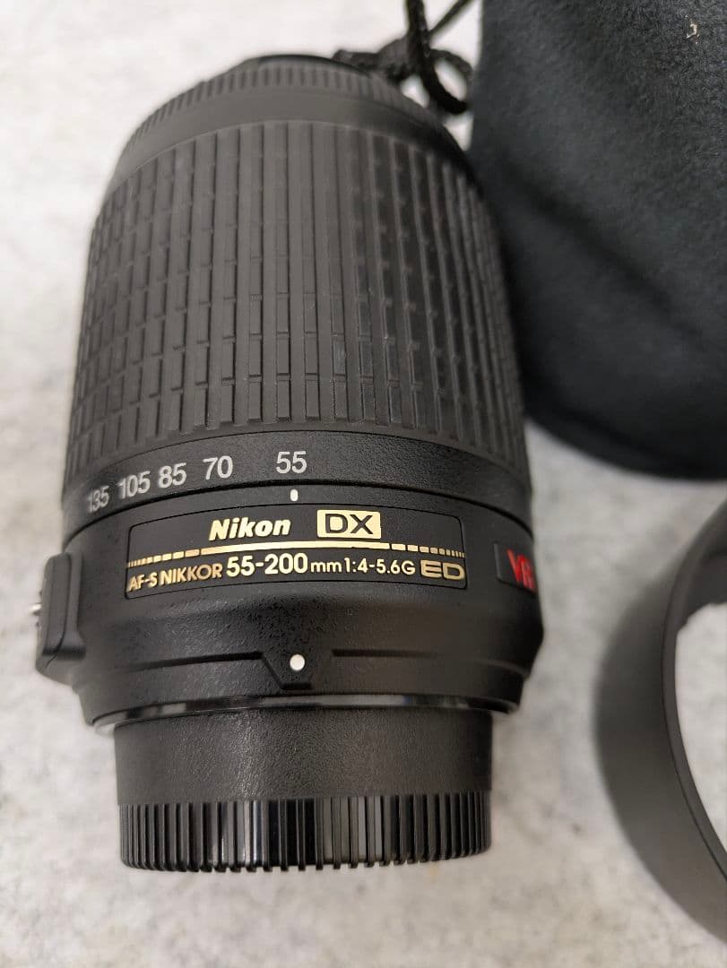 美品：Nikon AF-S 55-200mm F4-5.6G EDレンズ