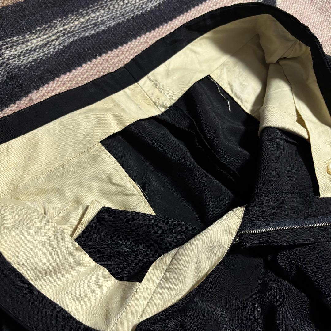 50s 60s レーヨンスラックス　シルク　ヴィンテージ　ブラック　ギャバスラ