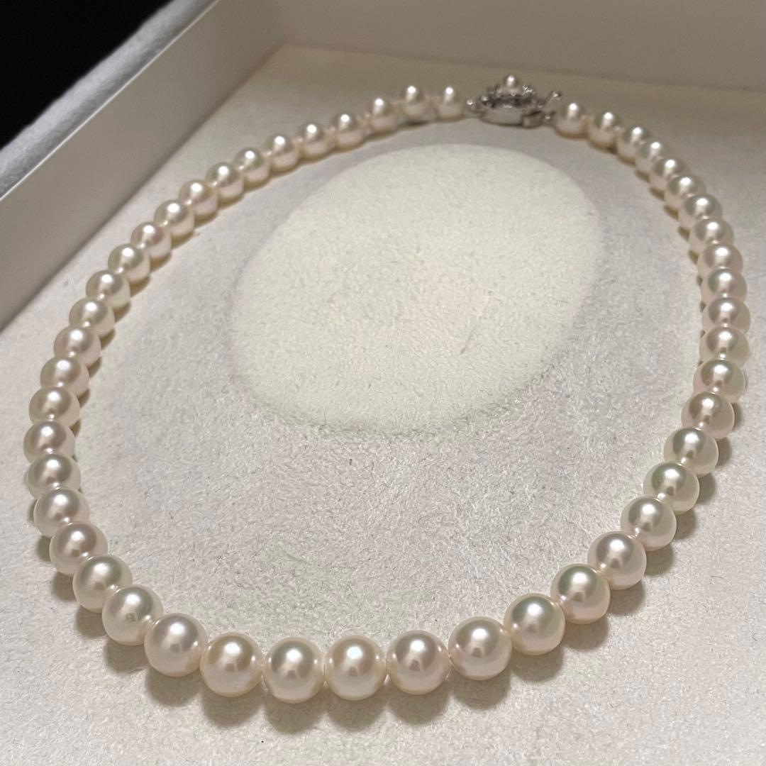 【超大珠✨】 あこや真珠 ネックレス 8.0-8.5 パール 本真珠 高級仕立て