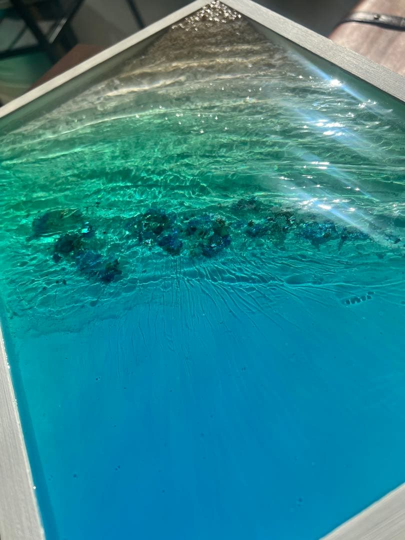 【レジンアート】波紋アート／B4パネル／壁掛け可能