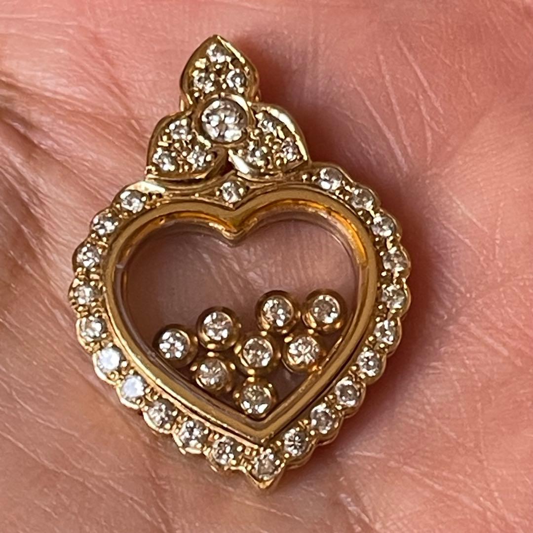 【AB SHOP】ショパール ハッピーダイヤ ムービング風 ハートK18