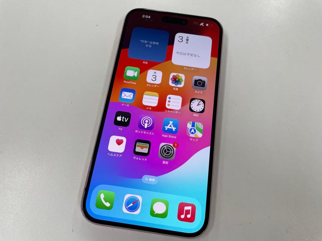 傷有 SIMフリー iPhone15 Plus 128GB バッテリー96%