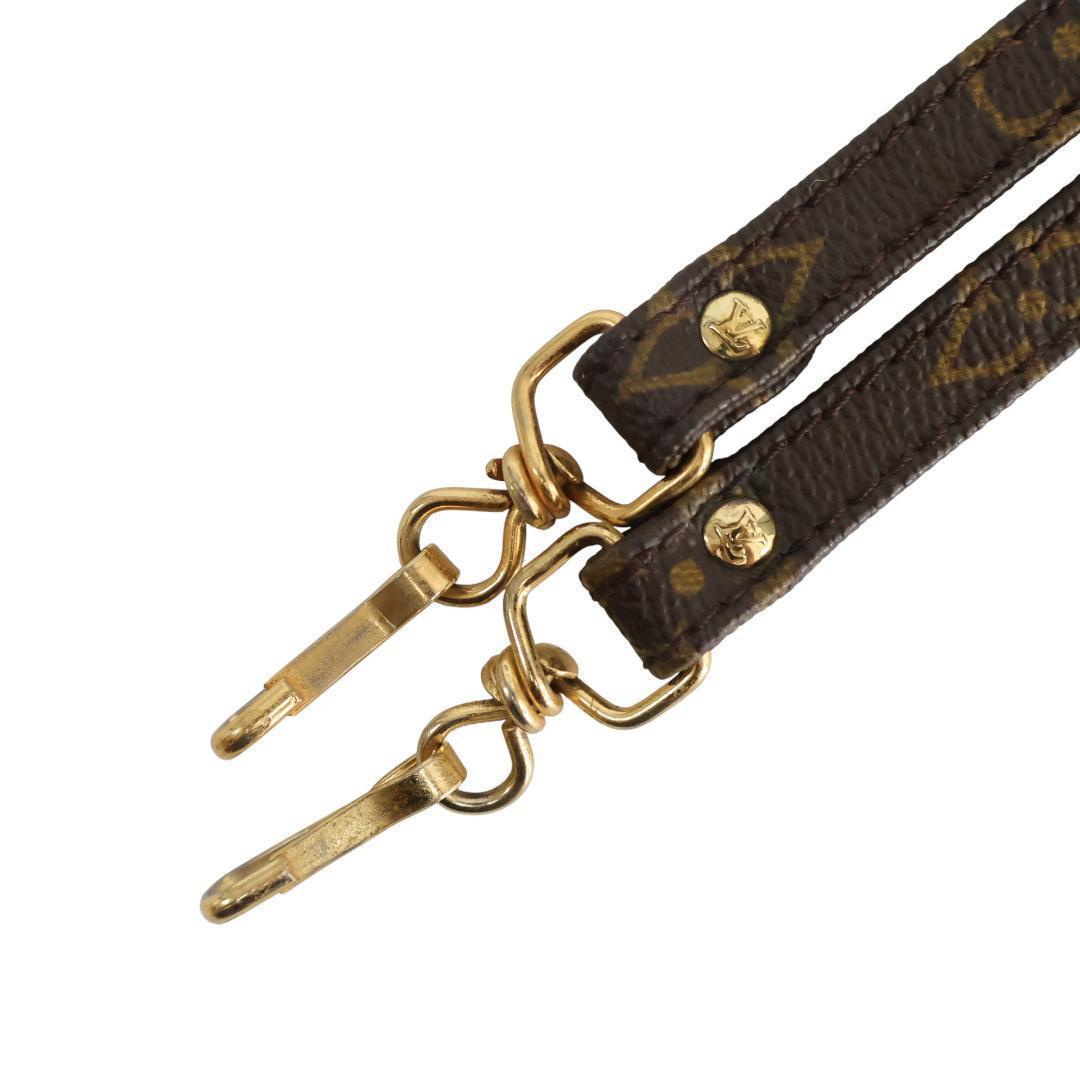 美品 ルイヴィトン モノグラム ショルダーストラップ ブラウン 旧金具