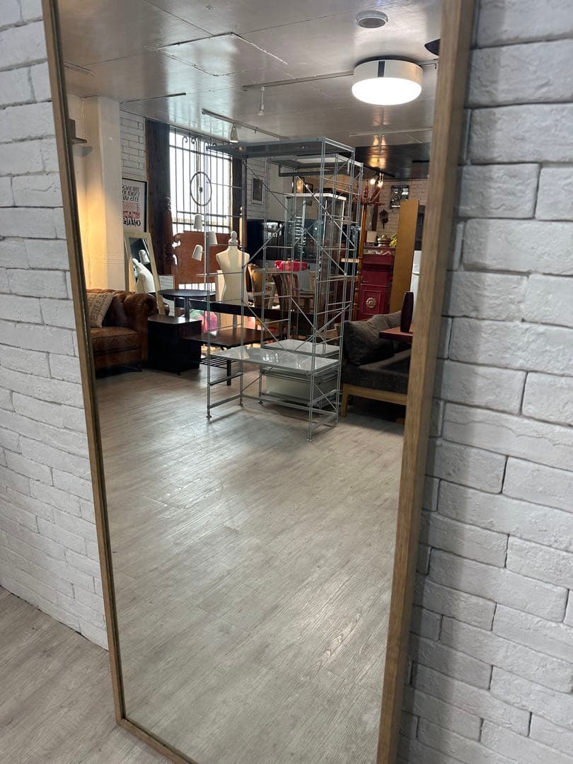 【Haneki 】IKEA イケア　ミラー　鏡　木製　フレーム　姿見