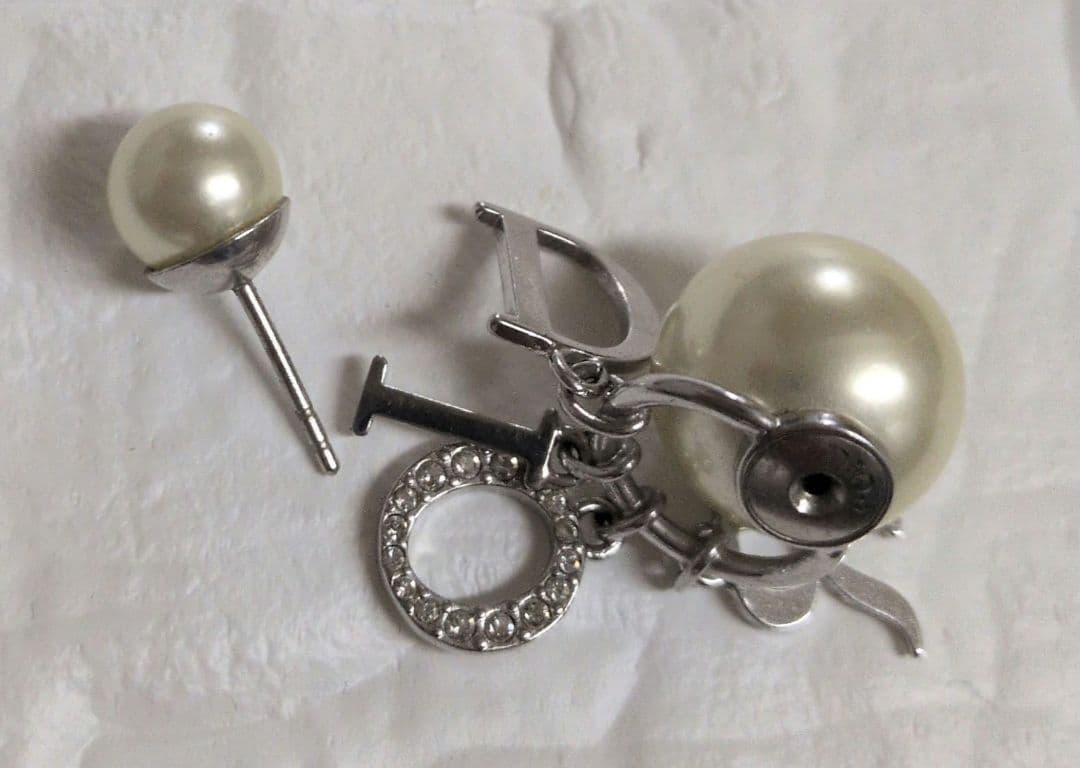 Dior パール　ピアス　シルバー　片方のみ