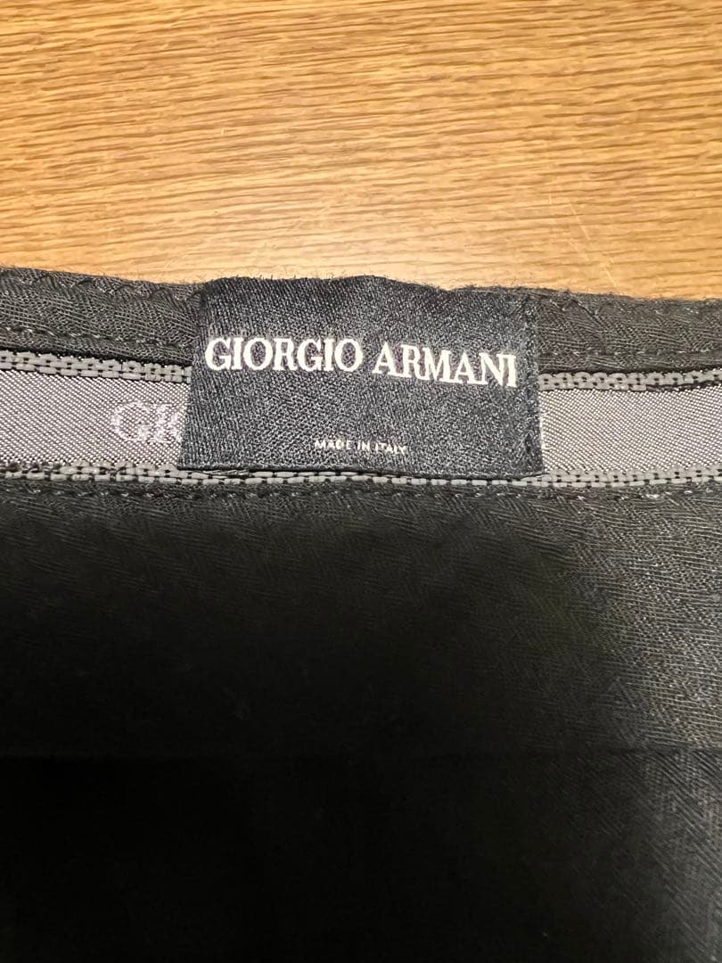 ジョルジオアルマーニ 黒タグ　カシミア混　ワイド
