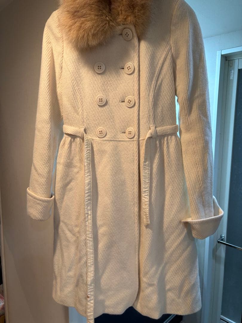 BURBERRY BLUE LABEL ファー付きコート 38