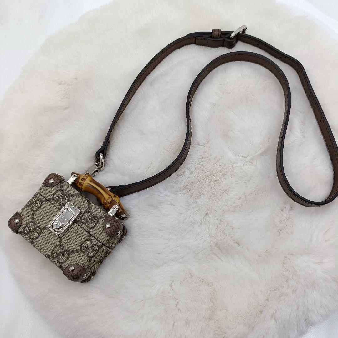 美品 GUCCI グッチ バンブー AirPods Pro ケース ショルダー