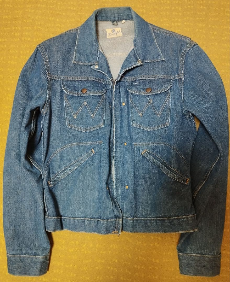 最終値下げWrangler 縦ベル 24MJZ USA製デニムジャケット 60s