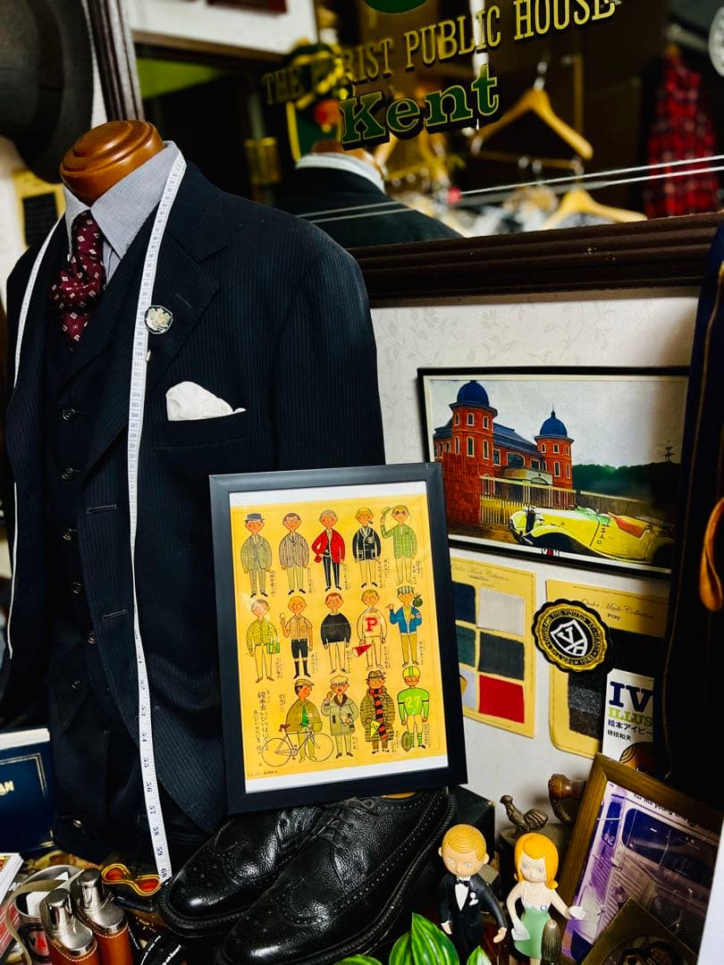 アイビーボーイ穂積和夫イラスト1960年代メンズクラブ付録A4号ディスプレイ品