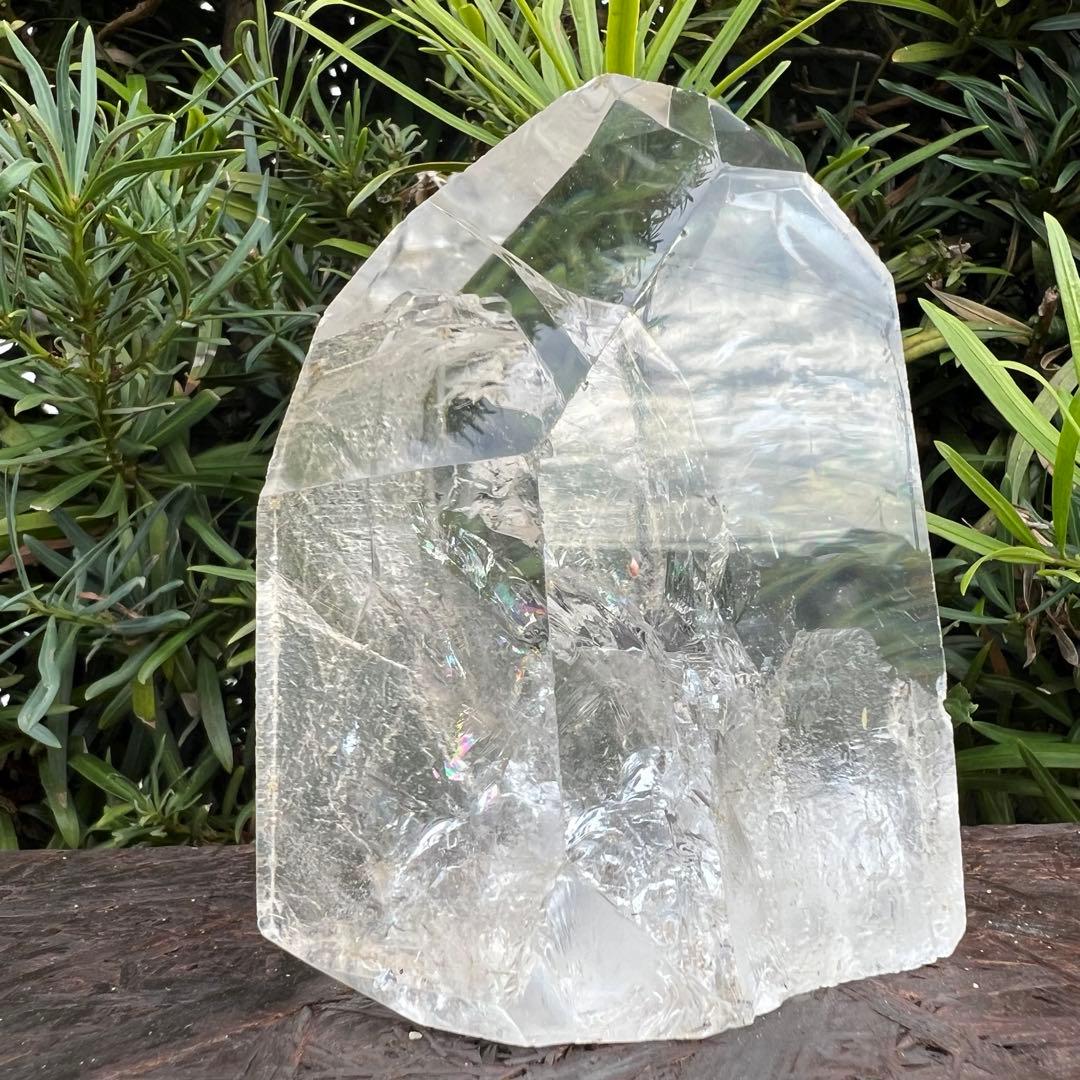 ✳✨激凄超逸品✨極上の高透明度✨超高品質 レインボー 水晶 六角柱 天然石 原石