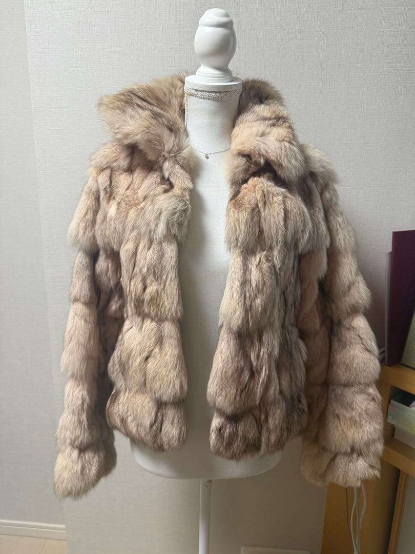 毛皮　リアルファー　ショート　ブルーフォックス