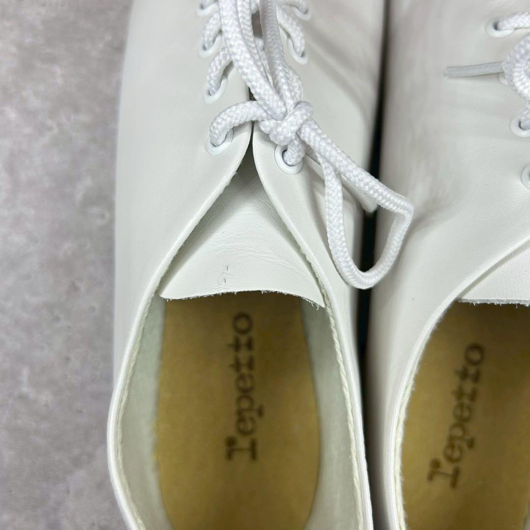 【美品】repetto Jazz レザーシューズ ホワイト 白 37