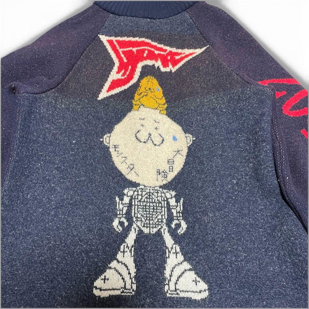 20471120/ハーフジップニット/M/日本製/ヒョーマ/90s 裏原/袖ロゴ