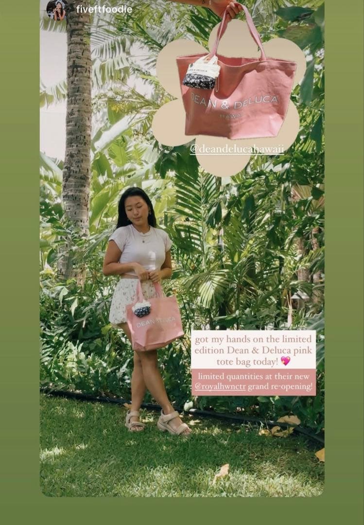 DEAN &DELUCA HAWAII 限定　ロイヤルハワイアン　ピンク　トート