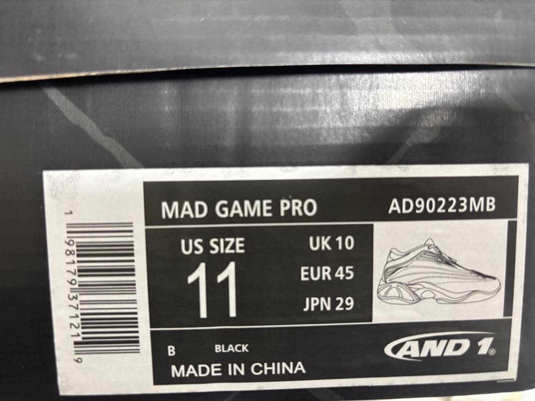 新品未使用 AND1 Mad Game Pro 29cm