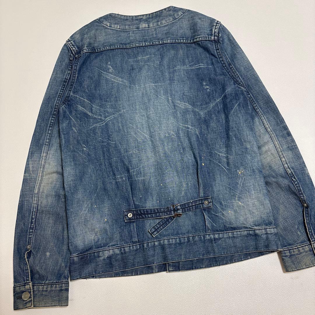 Ordinary fits ノーカラー デニムジャケット