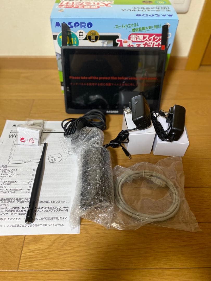 未使用モニター&ワイヤレスHDカメラセット(リコール対策済)