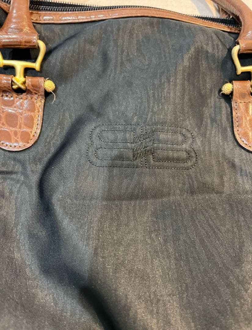 【超希少】バレンシアガ　BALENCIAGA　ボストンバッグ　ナイロン　レザー