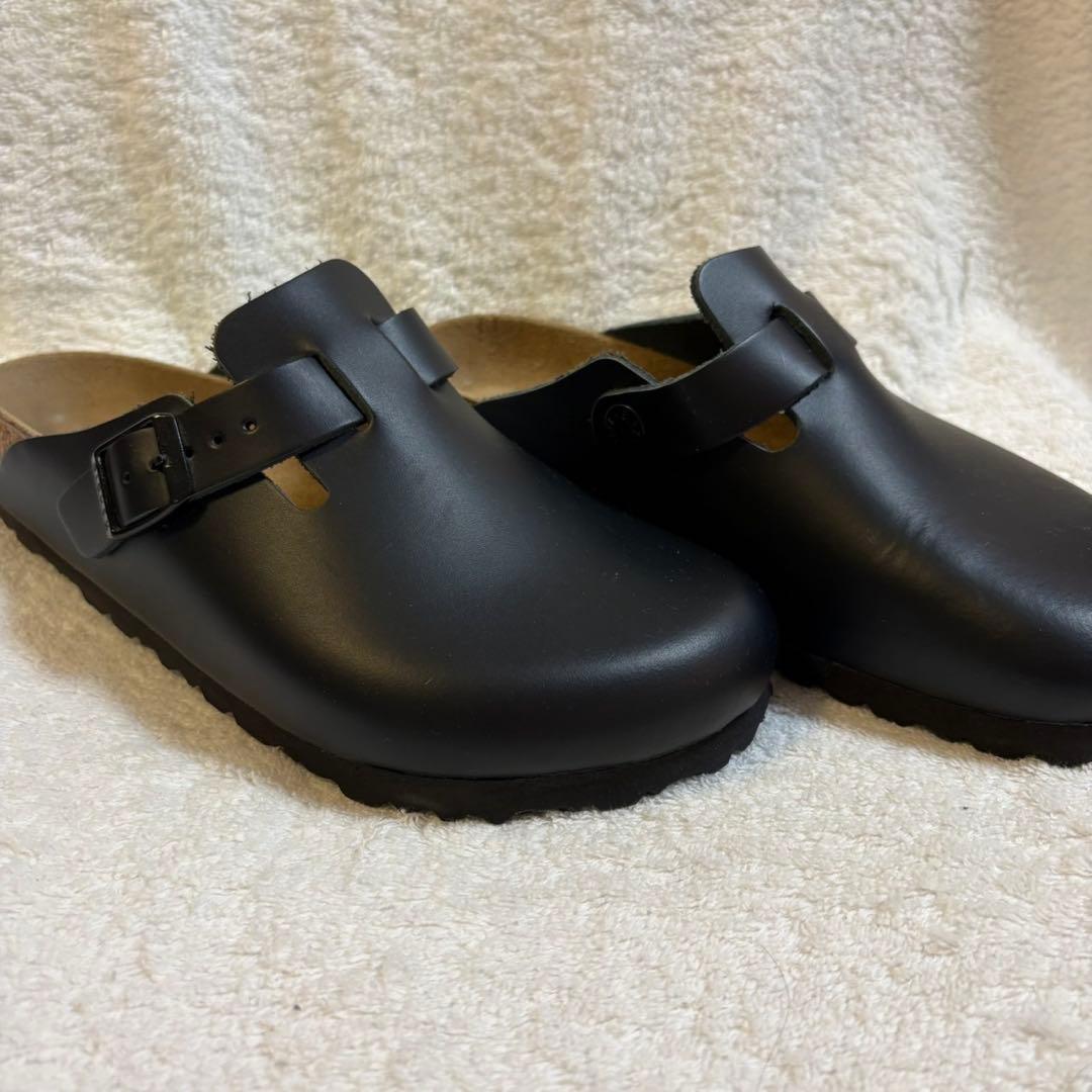 美品 ビルケンシュトック 36 23.0ボストン オイルドレザー サンダル 黒