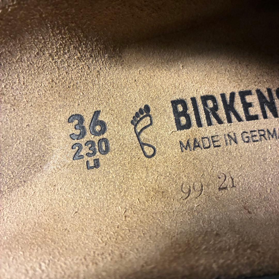 美品 ビルケンシュトック 36 23.0ボストン オイルドレザー サンダル 黒