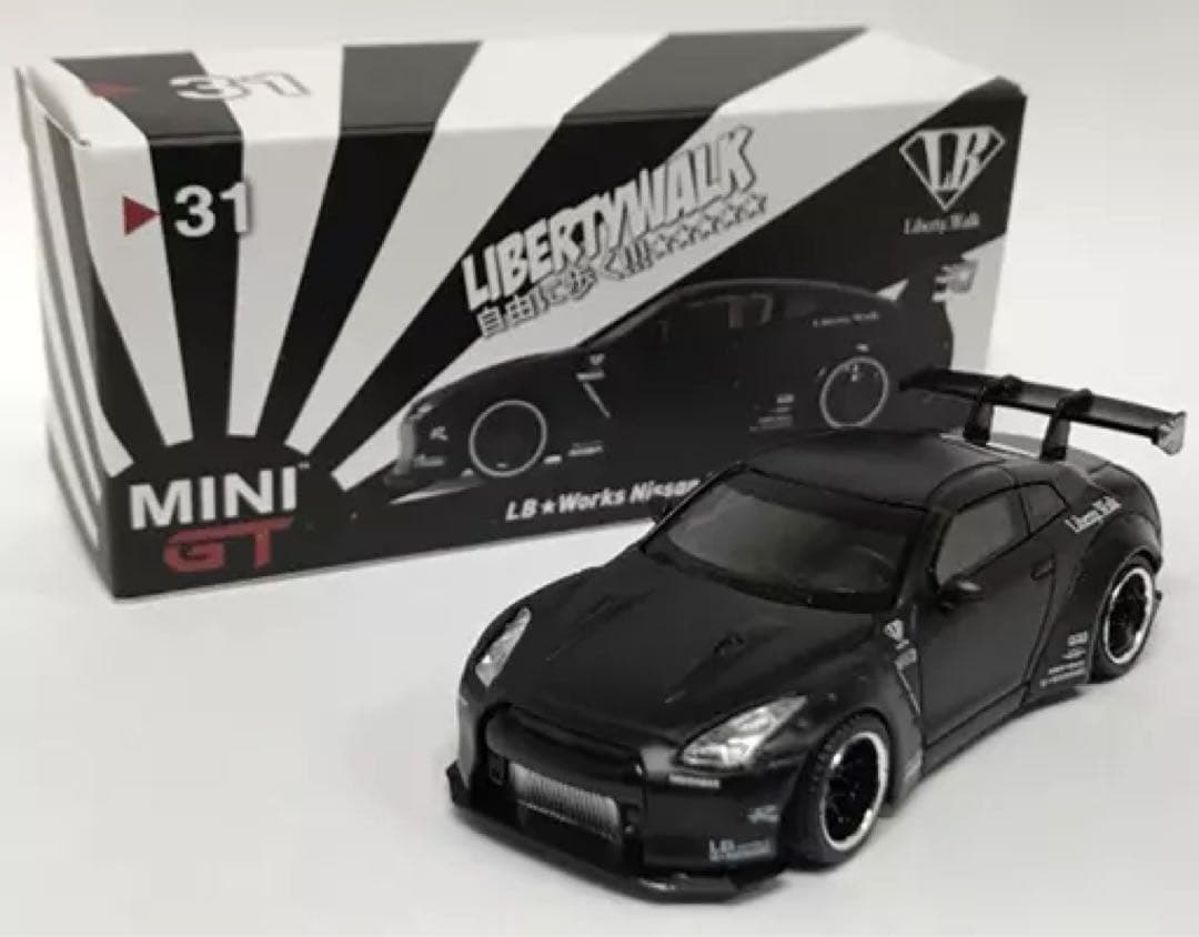 ミニカー MiNiGT LBWORKS Nissan GT-R matte black