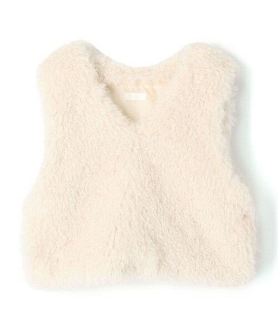 【美品】 Ballsey トゥモローランド プードルファー Vネックベスト