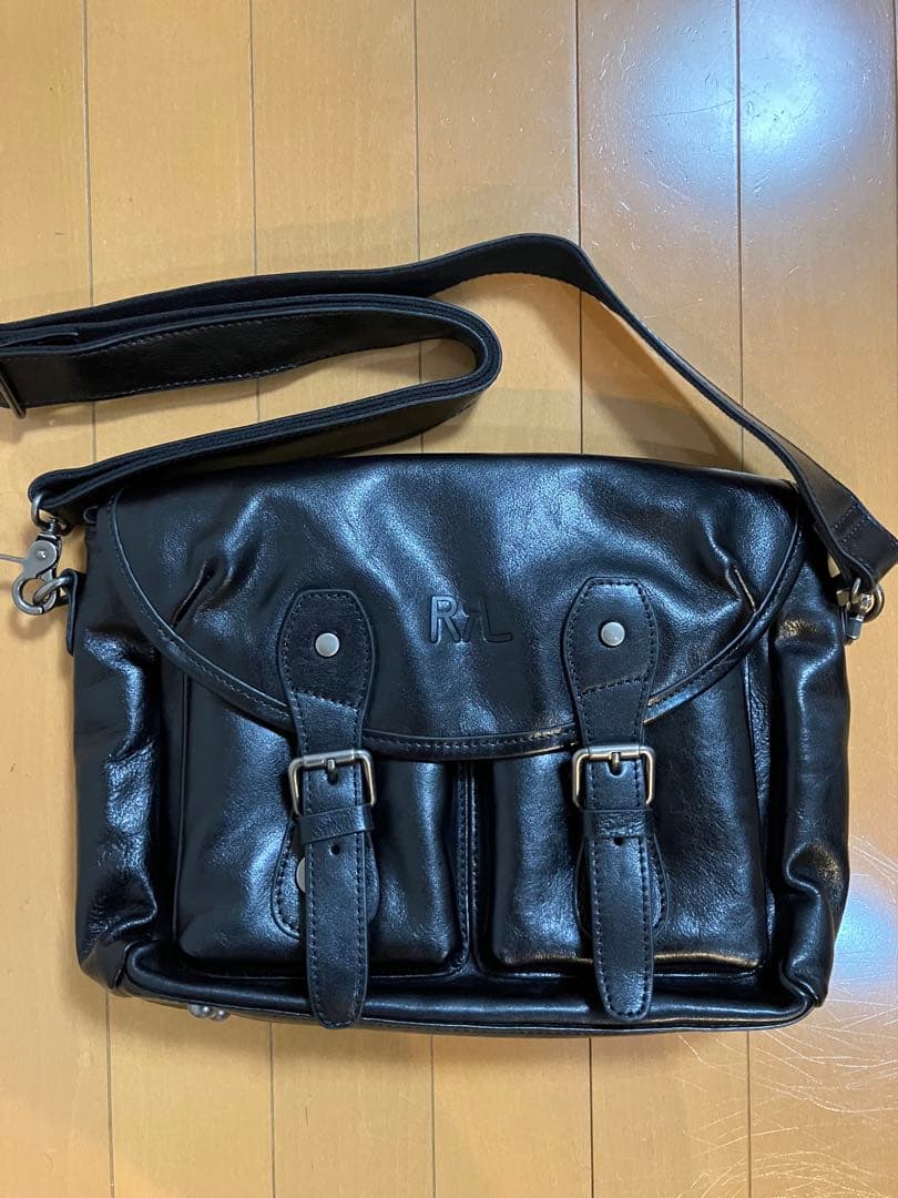 ⭐️新品⭐️ダブルアールエル　ショルダーバッグ　ブラック　ビンテージ加工